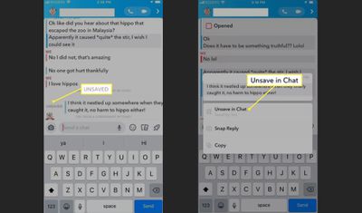 Erase Saved Snapchat Message