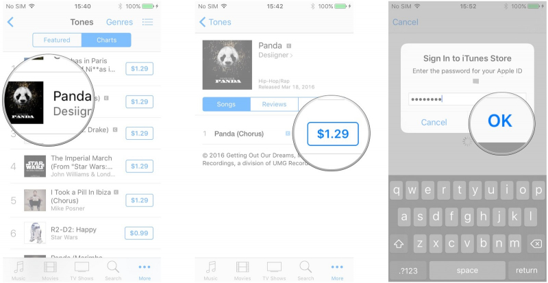 Köp dina önskade ringsignaler för din iPhone från iTunes Store
