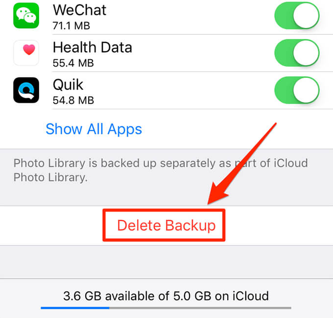 iPhone에서 백업 삭제