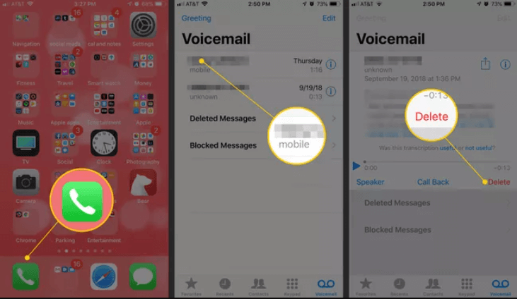 Delete A Voicemail On iPhone