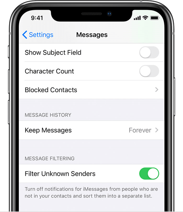 Unblock the Sender To Fix iPhone Not Receiving Texts From Android