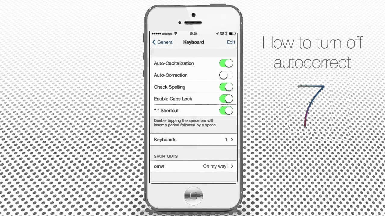 how to turn off autocorrect on iPhone