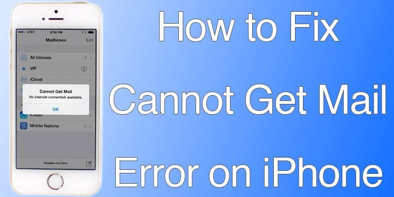 iphone can't get email connection to server failed
