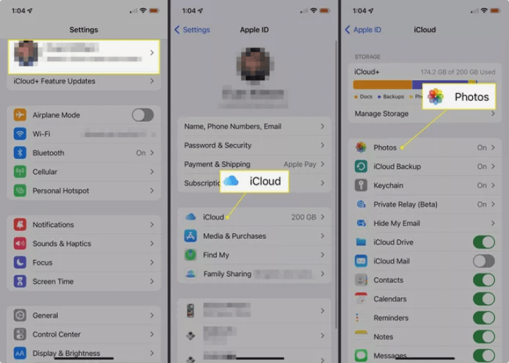 Konfigurera iCloud på din iPad via iCloud