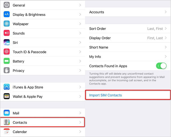 Transfer iPhone Contacts to iPhone Using the SIM Card