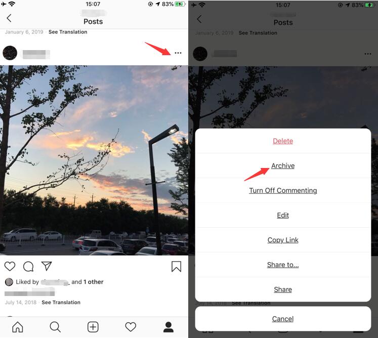 Verifique o recurso de arquivo do Instagram para recuperar imagens