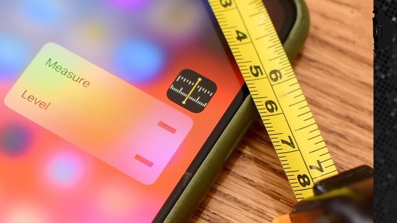 tape measure on phone