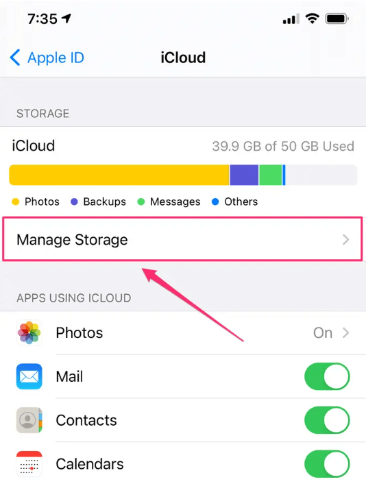 Faça backup de mensagens no iCloud no iOS