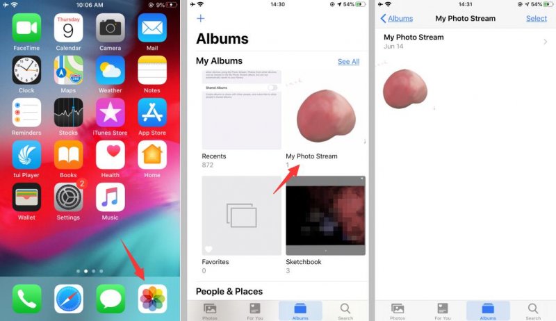 iPhone의 iCloud 사진 스트림에서 사진을 다운로드하는 방법