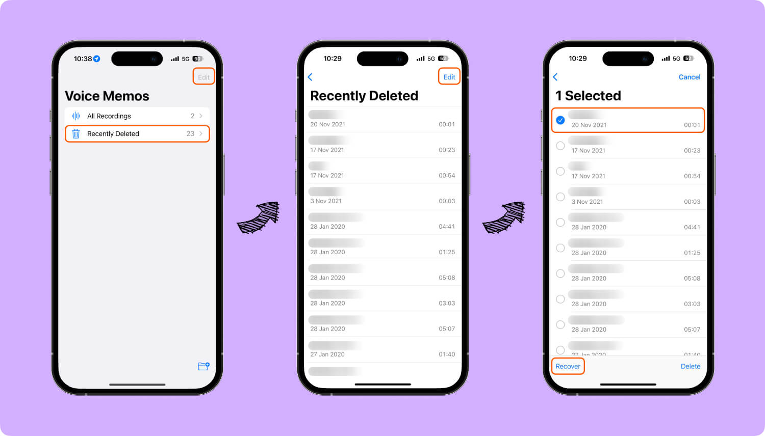How to Recover Deleted Voice Memos from Recently Deleted