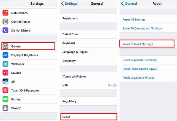 reset network setting