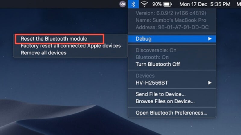 Macbook Pro的蓝牙不可用