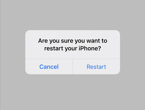 Hard Reboot iPhone to Fix iPhone Messages Disappeared