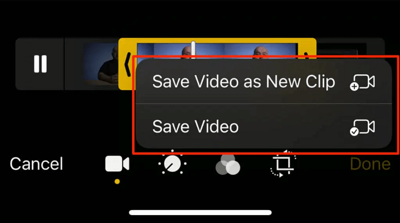 Salvar vídeos aparados no iPhone