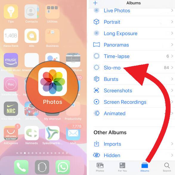 Speed Up a Slow Mo Video on iPhone via Photos App