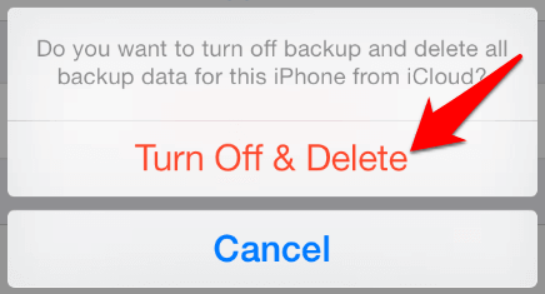 Turn off & Delete iCloud Backup