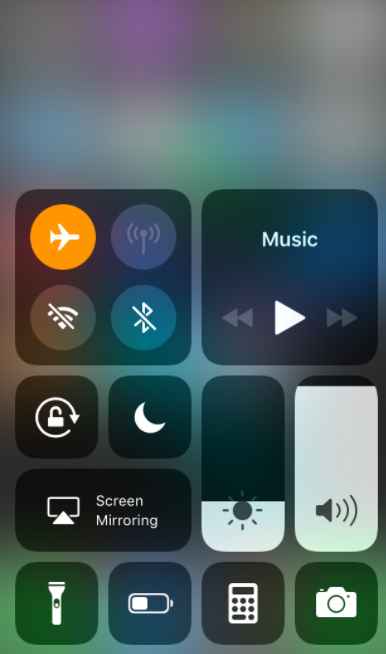 Turn On Air Plane Mode to Hide Location on iPhone