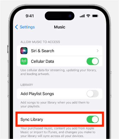 Enable Sync Library