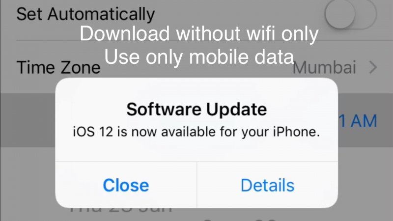 how to download iphone software update without wifi