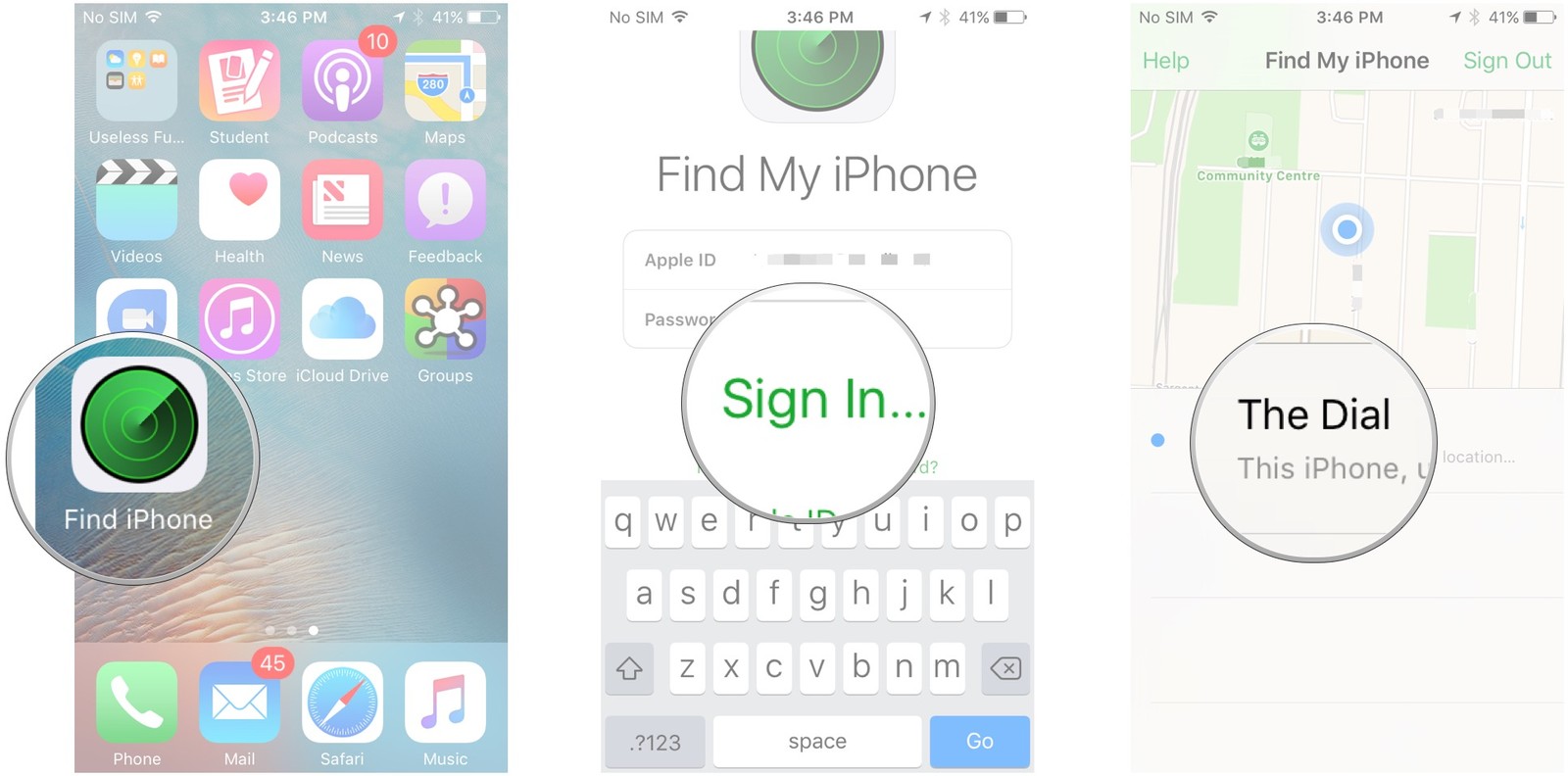 how to use find my iphone