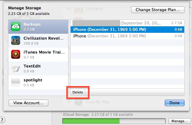 Como excluir backups do iTunes usando computadores Mac