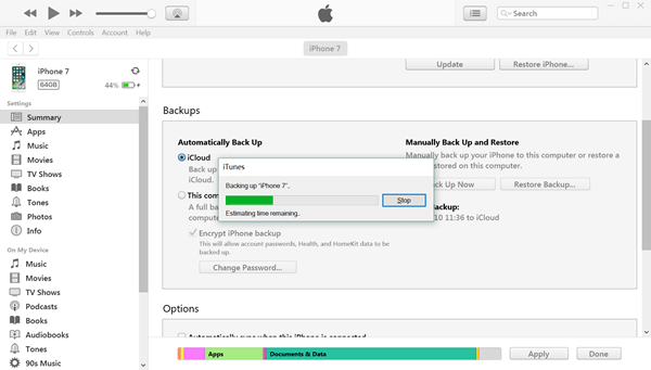 Encrypting Itunes Backup