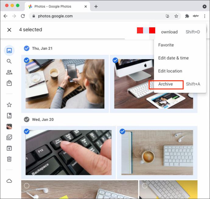 Återställ foton från Google-kontot på Mac