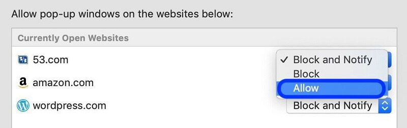 How To Allow Pop Ups On Mac