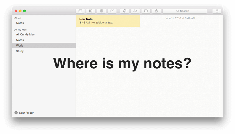 Notas do Mac desapareceram