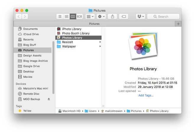 Where Are Photos Stored On Mac Photos Library