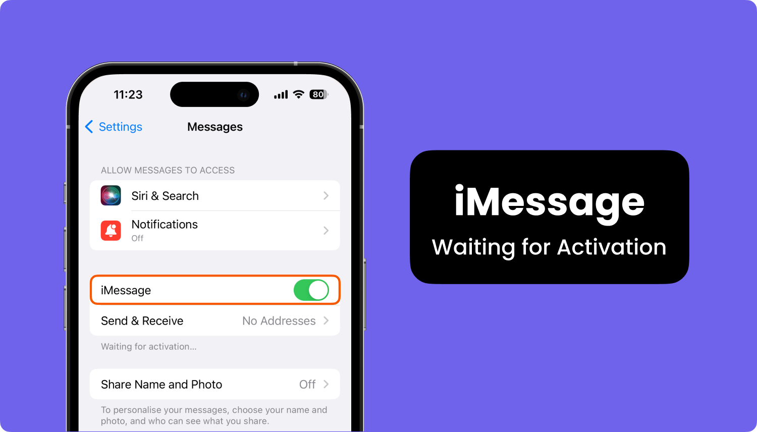 Imessage Waiting For Activation Error