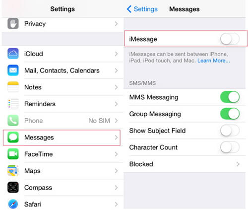 Attiva l'Ipad di Imessage