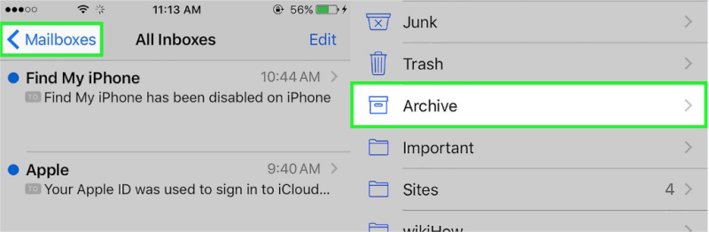 Hitta arkiverade meddelanden på iPhone
