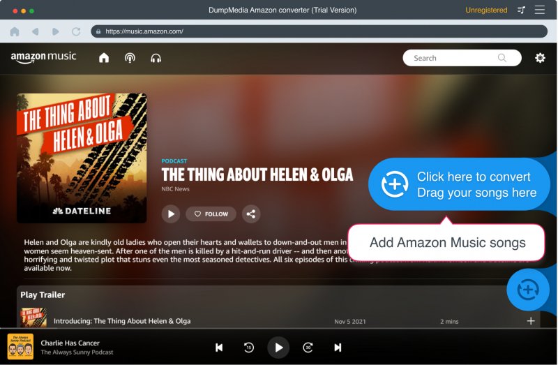 최고의 Amazon 음악 다운로더: DumpMedia Amazon 음악 변환기 - 파일 추가