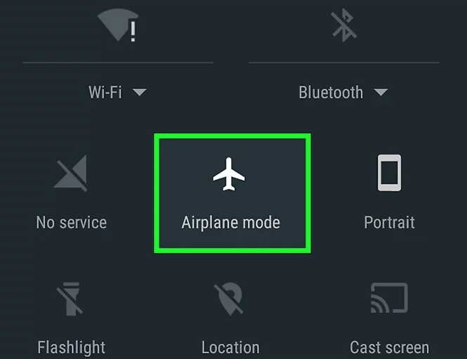 Turn On Airplane Mode