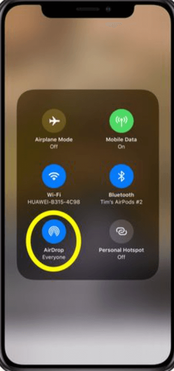 Överför iPhone-kontakter till iPhone med AirDrop