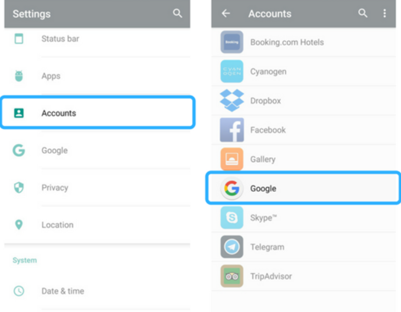 Transferir iPhone para Xiaomi usando a Conta do Google