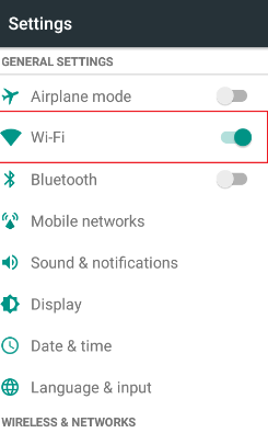 Turn Off Other Networks and Apps on Android