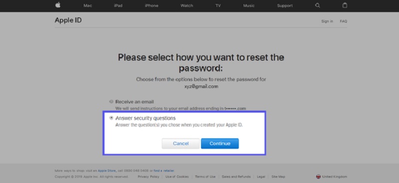 보안 질문에 답하여 Apple iTunes 암호를 저장하십시오