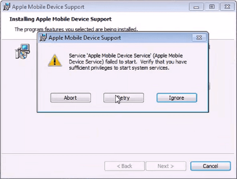 Apple Mobile Device Service Failed To Start