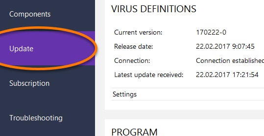 Fix Avast Cannot Restore File Error by Updating Avast Antivirus