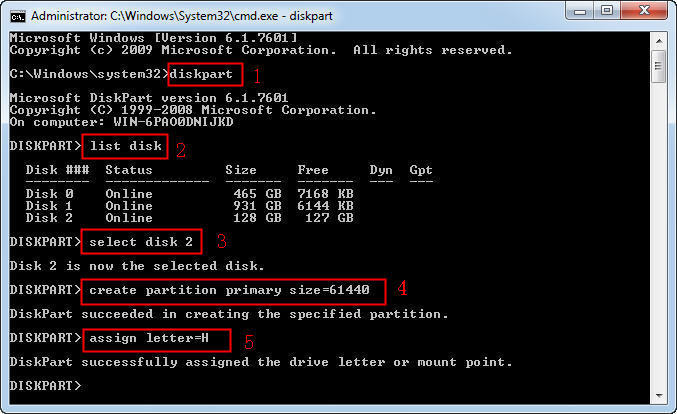 Diskpart (Windows PC)