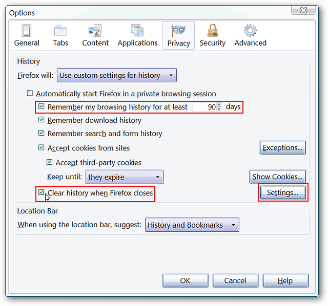 Firefox가 열리지 않는 문제를 해결하기 위해 가상 캐시 지우기