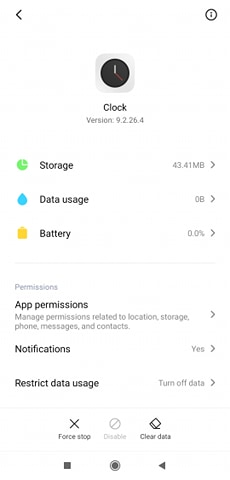 Fix Issue On Android Alarm Not Working After Update By Clearing Data