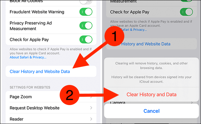 Clear History and Website Data on Your iPhone