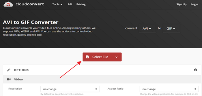 Convert M4V to GIF Using CloudConvert