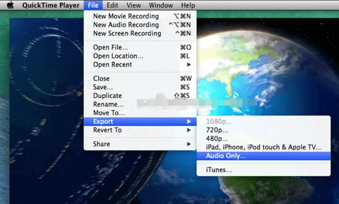 Convert A Video to Audio Using QuickTime