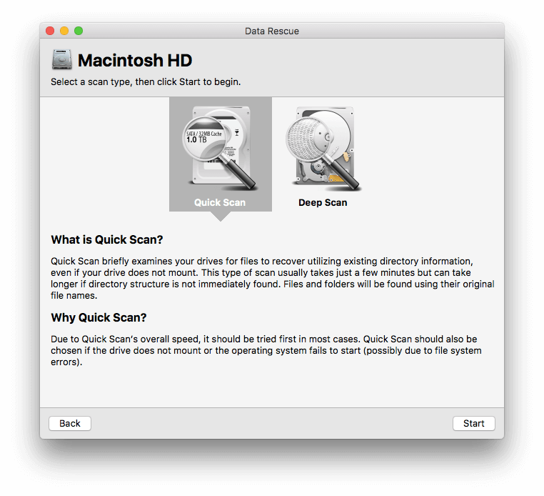 The Scan Function of Prosoft Data Rescue