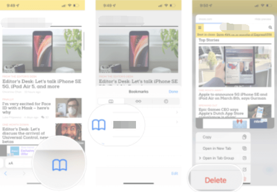 Delete Certain Bookmarks on iPad