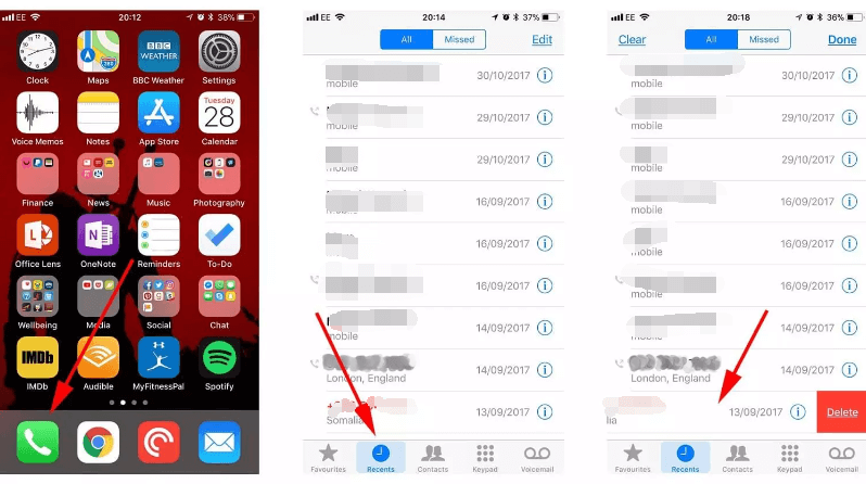 Delete All The Recent Calls on Your iPhone
